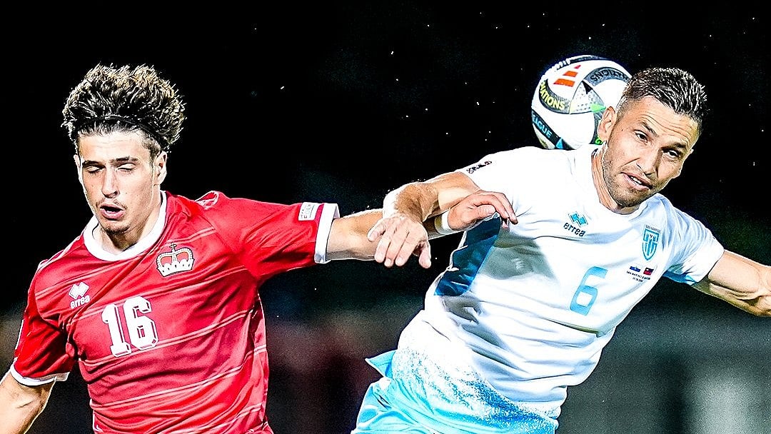 Photo: X | B/R Football : San Marino Vs Liechtenstein players during the UEFA Nations League 2024 match.